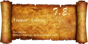 Tepper Edina névjegykártya