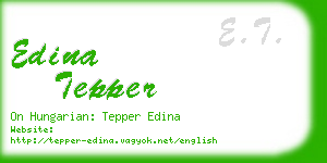 edina tepper business card